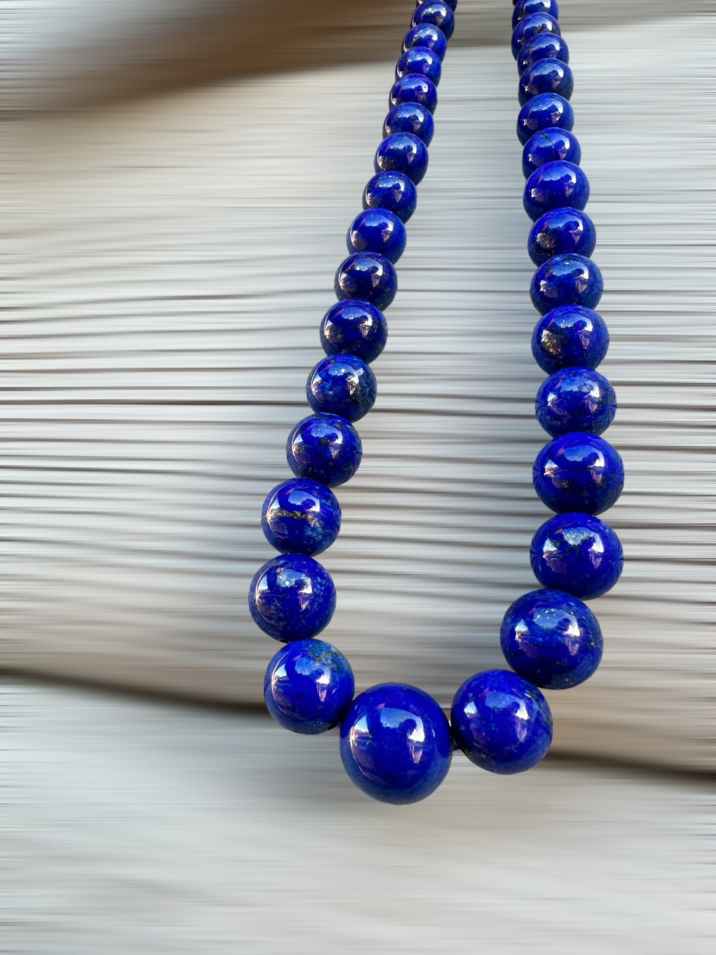 Lapis lazuli beaded necklace