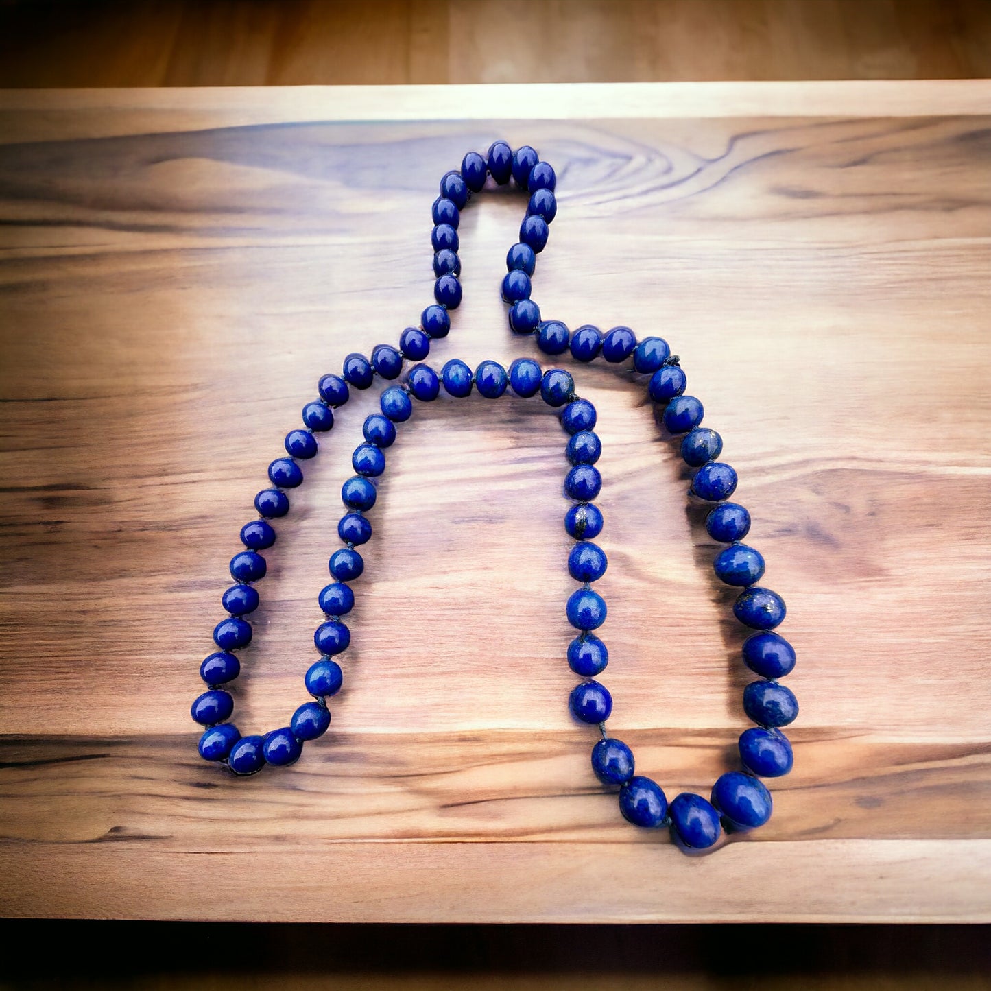 Lapis lazuli beaded collier