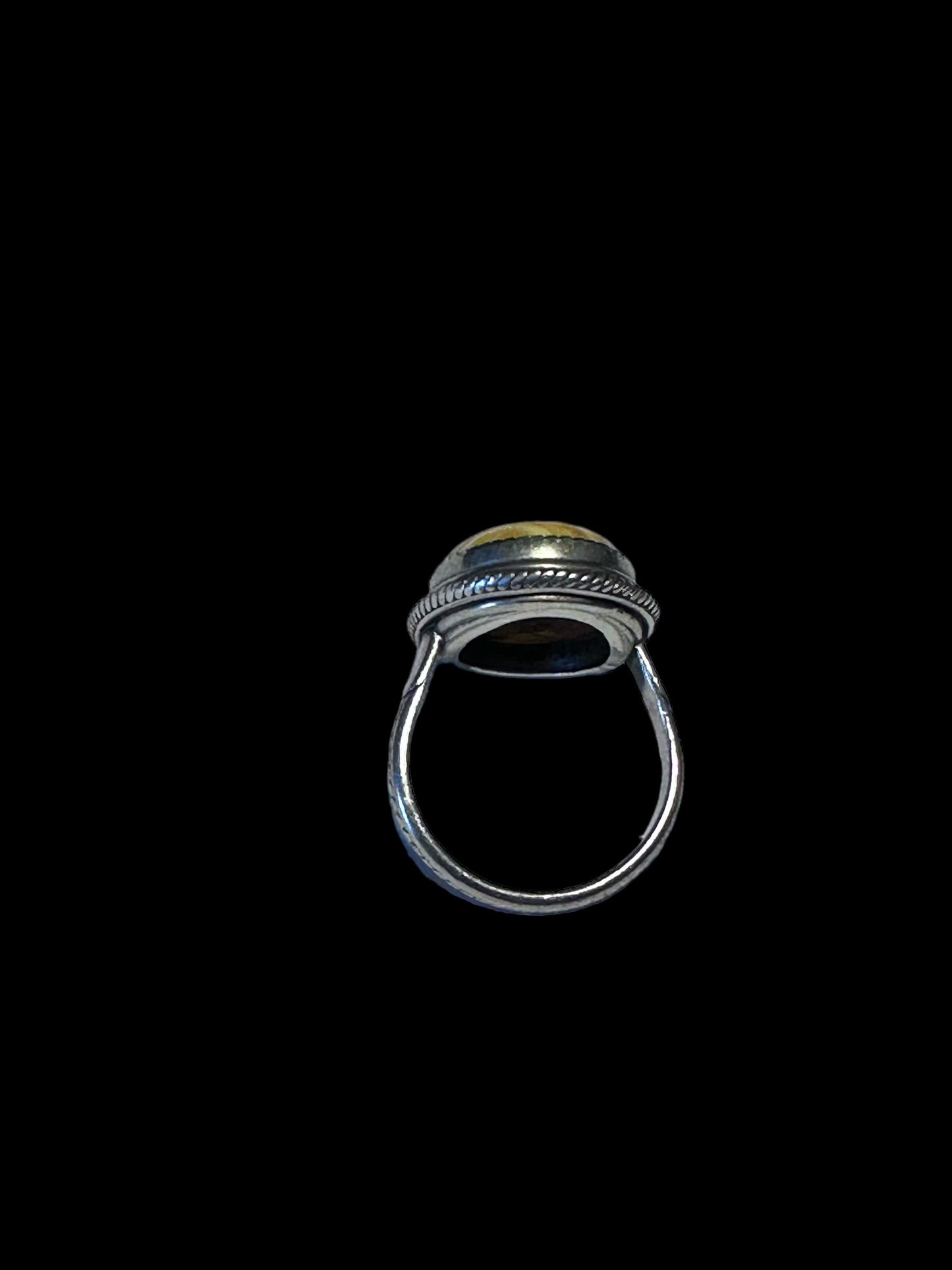 Butterscotch natural amber ring in silver