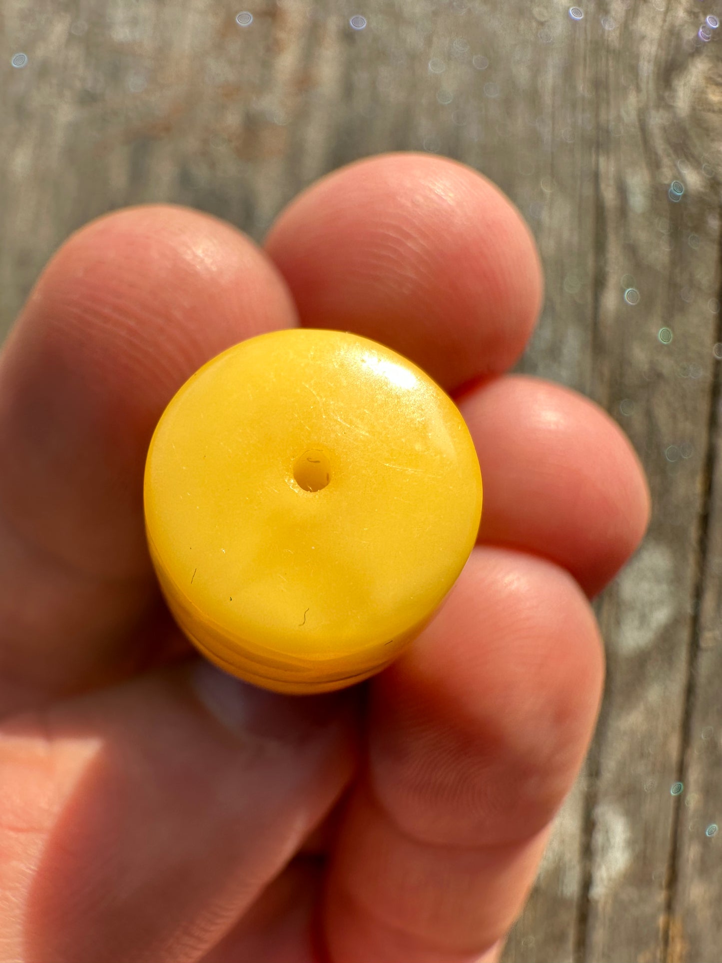 Natural butterscotch amber bead