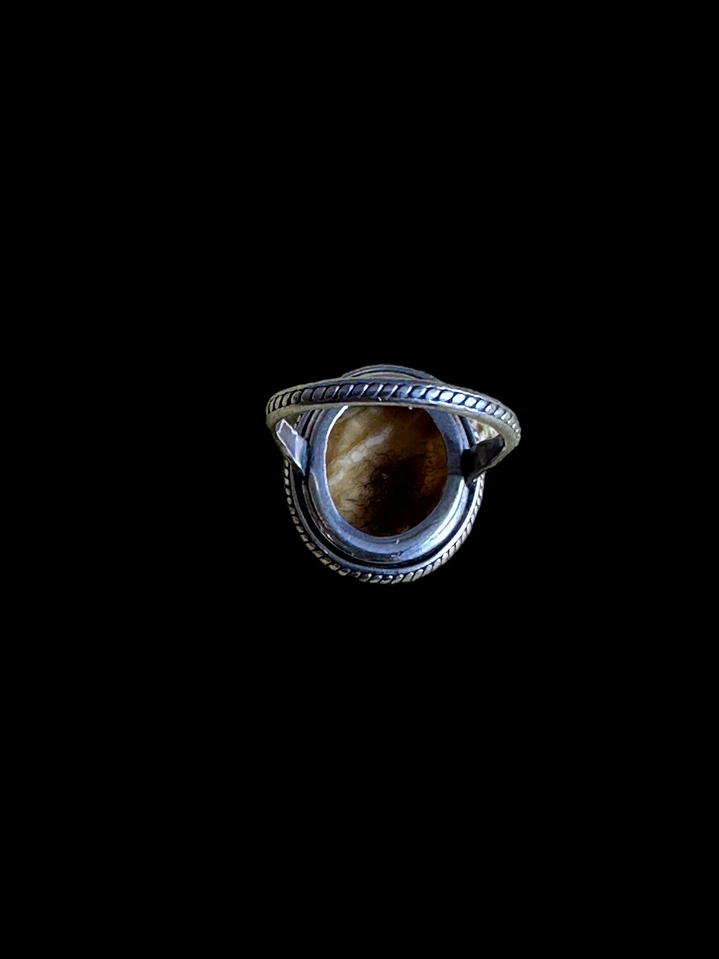 Butterscotch natural amber ring in silver