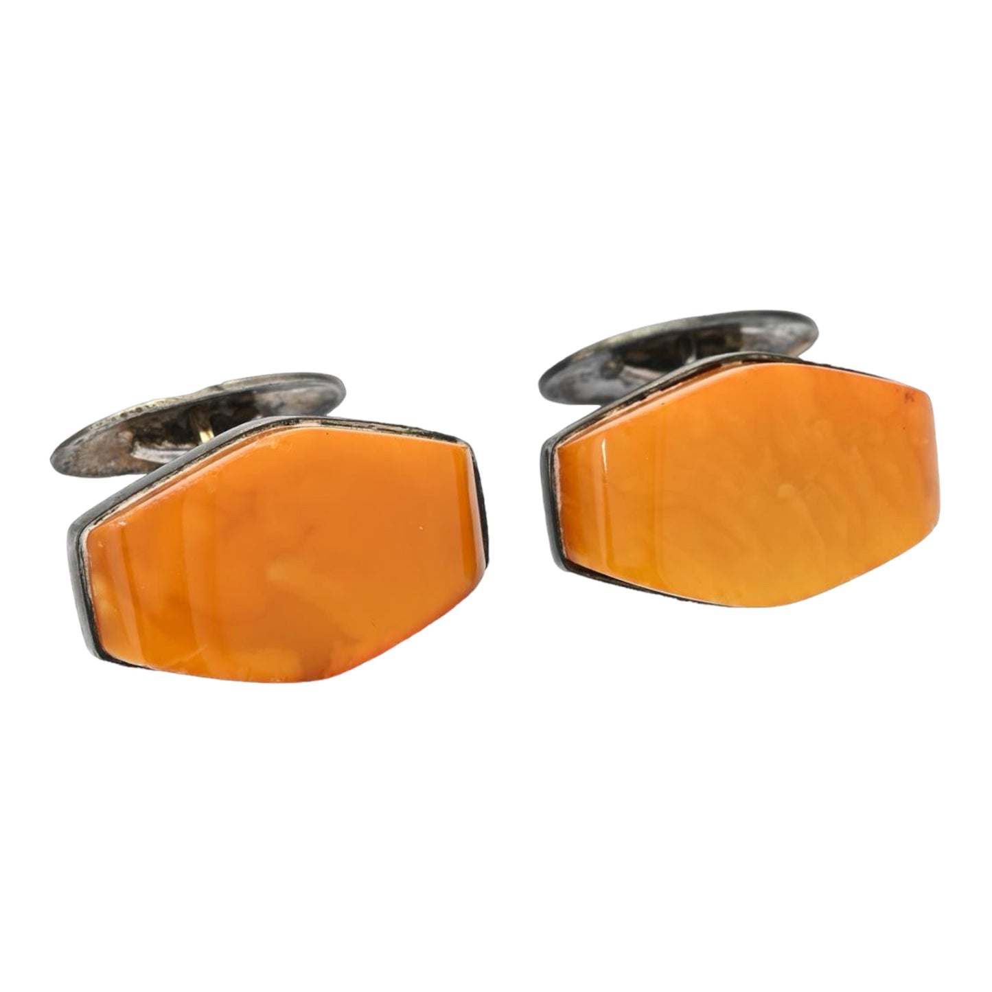 Rare natural amber cufflinks