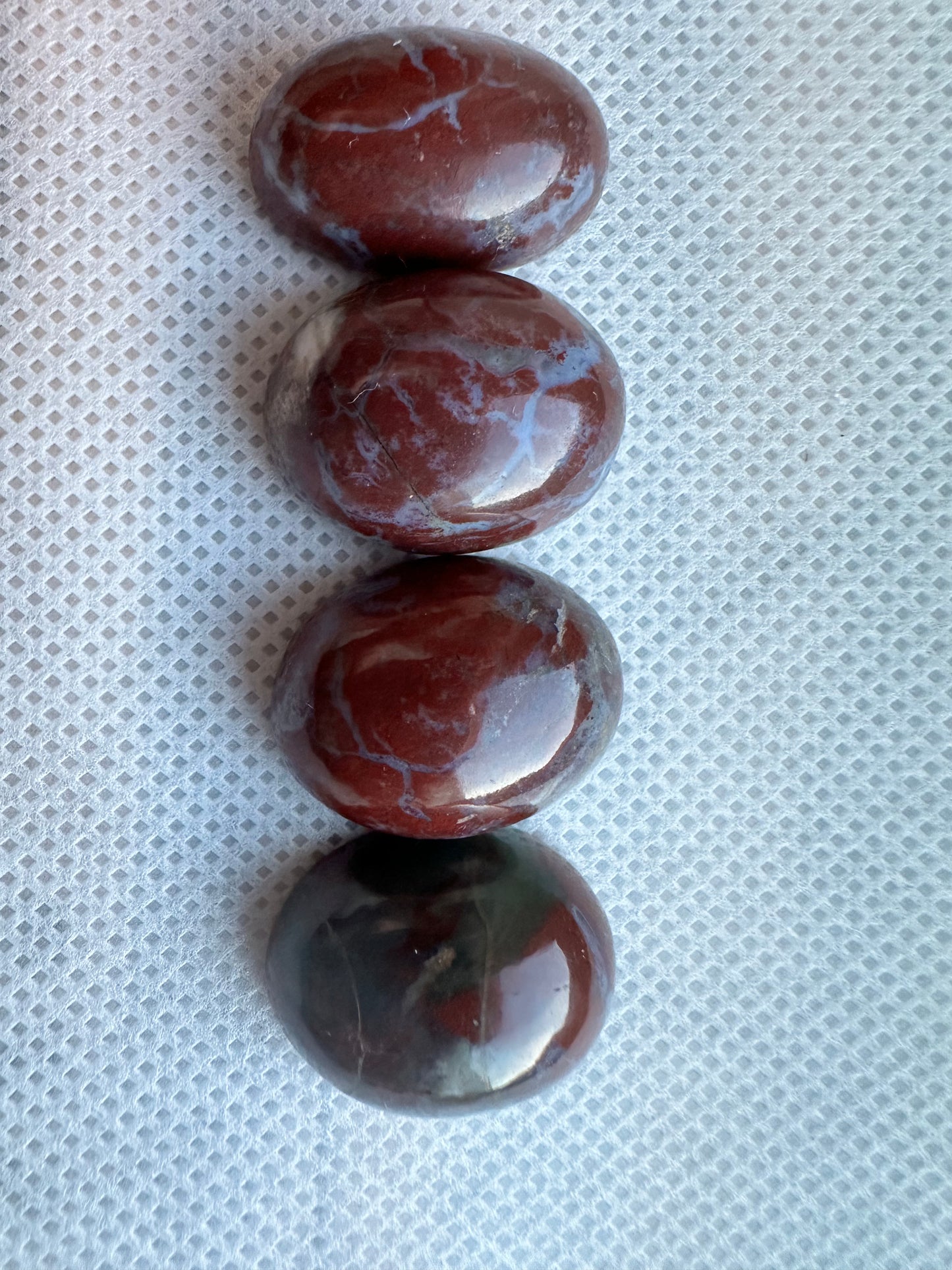 Natürliche rote Jaspis-Cabochons, oval,