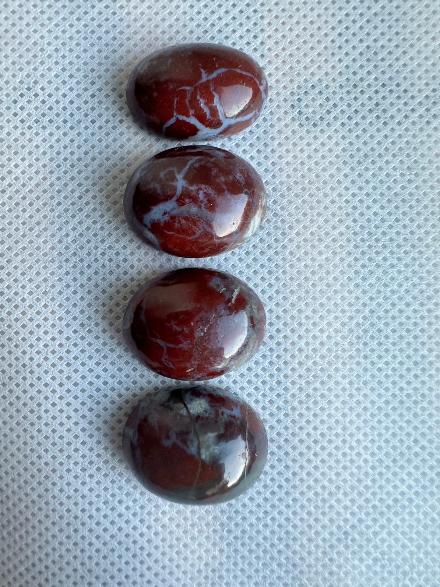 Natürliche rote Jaspis-Cabochons, oval,