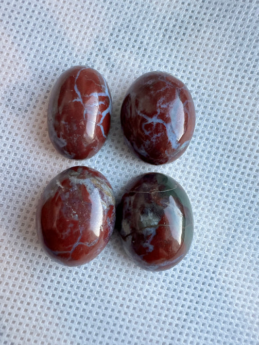 Natürliche rote Jaspis-Cabochons, oval,